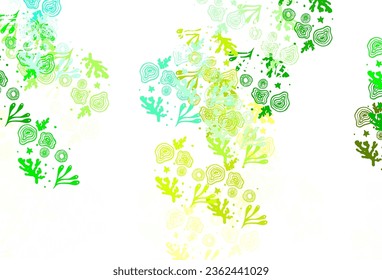 Light Blue, Green vector texture with abstract forms. Colorful chaotic forms with gradient in modern style. Background for a cell phone.