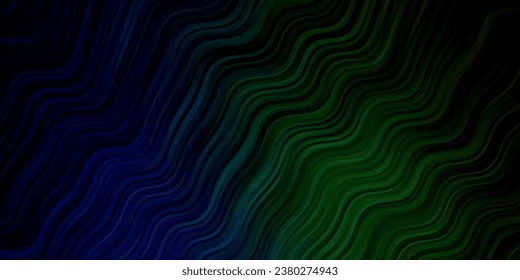 Light Blue, Green vector texture with wry lines. Illustration in abstract style with gradient curved.  Design for your business promotion.