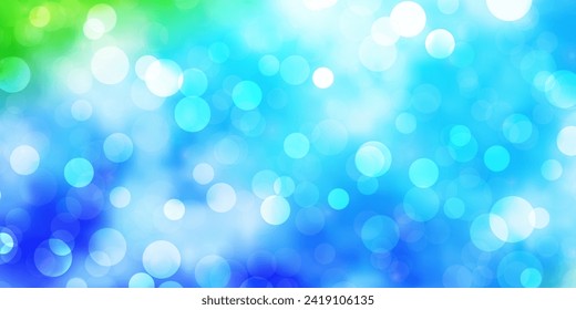 Light Blue, Green vector texture with circles. Abstract colorful disks on simple gradient background. New template for your brand book.