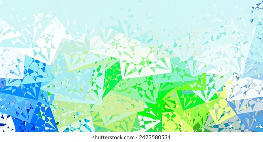 Light Blue, Green vector texture with random triangles. Outstanding abstract illustration with range of colorful triangles. Pattern for wallpapers.