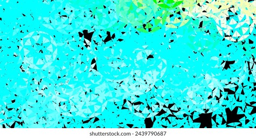 Light blue, green vector texture with random triangles. Illustration with abstract colorful triangle shapes. Landing pages material.