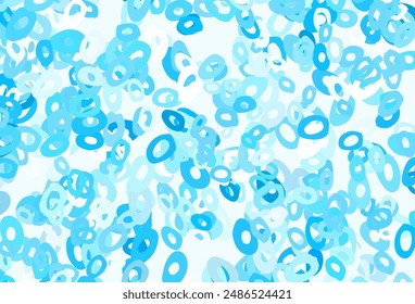 Light Blue, Green vector texture with disks. Illustration with set of shining colorful abstract circles. Design for business adverts.