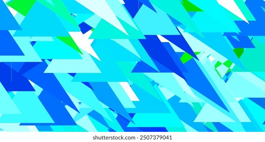 Light blue, green vector texture with random triangles. Web material illustration with colorful abstract triangles. Start design for insperarion.