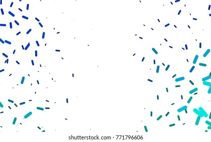 Light Blue, Green vector texture with colored capsules. Capsules on blurred abstract background with gradient. Smart design for your business advert.