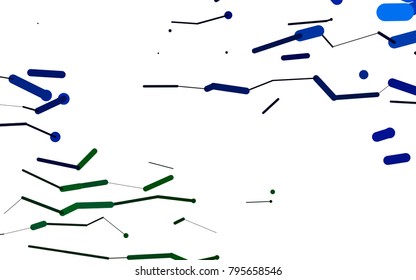 Light Blue, Green vector texture with colored capsules. Glitter abstract illustration with colored sticks. The pattern can be used as ads, poster, banner for medicine.