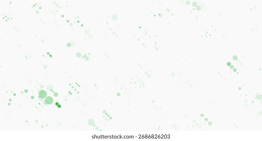 Anuncio transparente de Vector azul claro y verde con una colección de círculos y puntos. Fondo de dona. Plantilla de Diseño Creativo. Ilustración de semitonos de alta tecnología.