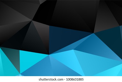 Light Blue, Green vector triangle mosaic template. A completely new color illustration in a vague style. The polygonal design can be used for your web site.