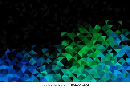 Light Blue, Green vector triangle mosaic pattern. Colorful illustration in abstract style with gradient. Brand-new design for your business.