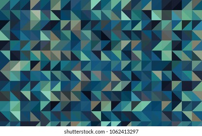 Light Blue, Green vector triangle mosaic pattern. Creative geometric illustration in Origami style with gradient. Brand-new design for your business.