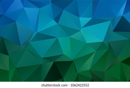Light Blue, Green vector triangle mosaic background. A sample with polygonal shapes. The template can be used as a background for cell phones.