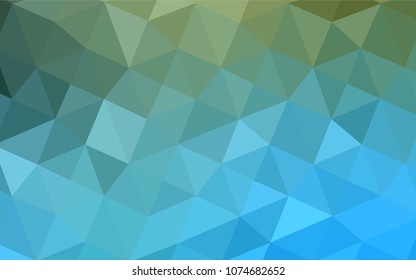 Light Blue, Green vector triangle mosaic cover. Colorful illustration in abstract style with gradient. A completely new template for your business design.