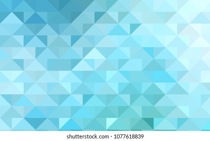 Light Blue, Green vector triangle mosaic template. Colorful abstract illustration with gradient. The template can be used as a background for cell phones.