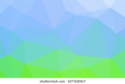 Light Blue, Green vector triangle mosaic template. Colorful illustration in polygonal style with gradient. A completely new design for your business.