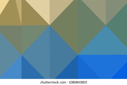 Light Blue, Green vector triangle mosaic cover. Creative geometric illustration in Origami style with gradient. A completely new template for your business design.