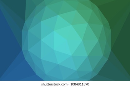 Light Blue, Green vector triangle mosaic cover with a diamond. Colorful abstract illustration with triangles. Textured pattern for your backgrounds.