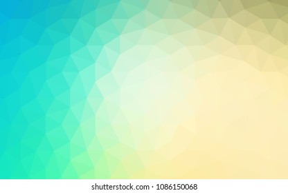Light Blue, Green vector triangle mosaic template. Creative geometric illustration in Origami style with gradient. Brand new design for your business.