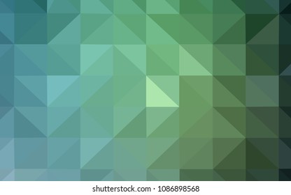 Light Blue, Green vector triangle mosaic template. Colorful illustration in abstract style with triangles. Completely new template for your banner.