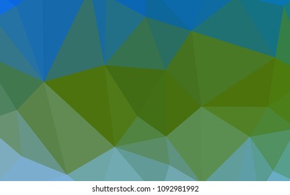 Light Blue, Green vector triangle mosaic texture. Modern abstract illustration with triangles. A new texture for your web site.