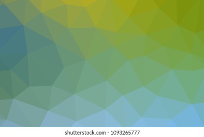 Light Blue, Green vector triangle mosaic template. Elegant bright polygonal illustration with gradient. Best triangular design for your business.