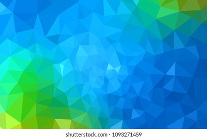 Light Blue, Green vector triangle mosaic cover. Colorful abstract illustration with triangles. Pattern for a brand book's backdrop.