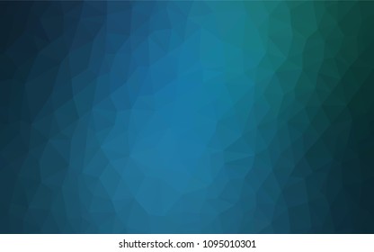 Light Blue, Green vector triangle mosaic cover. Modern abstract illustration with triangles. Brand new style for your business design.