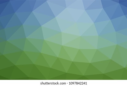 Light Blue, Green vector triangle mosaic template. Colorful illustration in abstract style with gradient. A completely new design for your business.