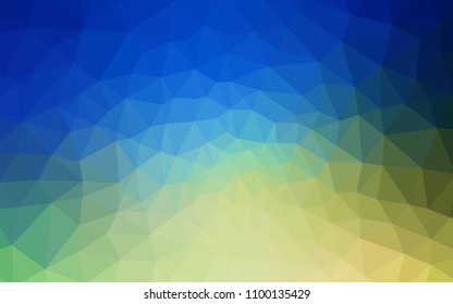 Light Blue, Green vector triangle mosaic texture. Colorful abstract illustration with triangles. Template for cell phone's backgrounds.