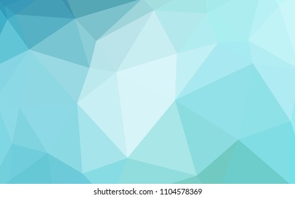 Light Blue, Green vector triangle mosaic cover. Creative illustration in halftone style with triangles. Textured pattern for your backgrounds.