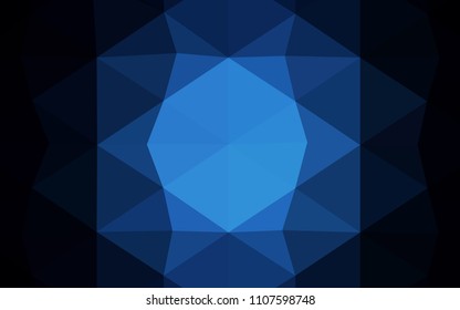 Light Blue, Green vector triangle mosaic cover. Creative geometric illustration in Origami style with gradient. That new template can be used for your brand book.