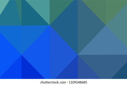 Light Blue, Green vector triangle mosaic cover. Elegant bright polygonal illustration with gradient. That new template can be used for your brand book.