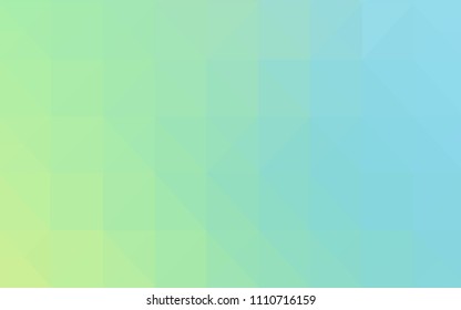 Light Blue, Green vector triangle mosaic template. Creative geometric illustration in Origami style with gradient. A completely new template for your banner.