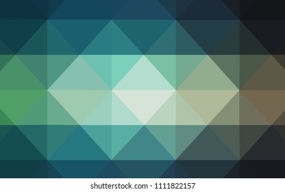 Light Blue, Green vector triangle mosaic template. Colorful illustration in abstract style with triangles. Textured pattern can be used as a background.