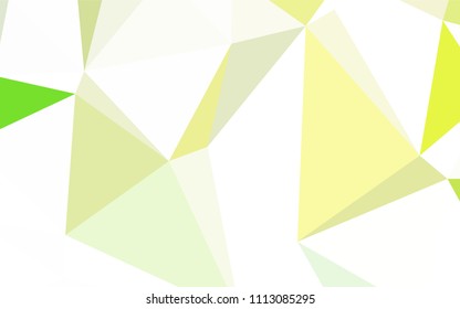 Light Blue, Green vector triangle mosaic cover. Geometric illustration in Origami style with gradient.  Brand new design for your business.