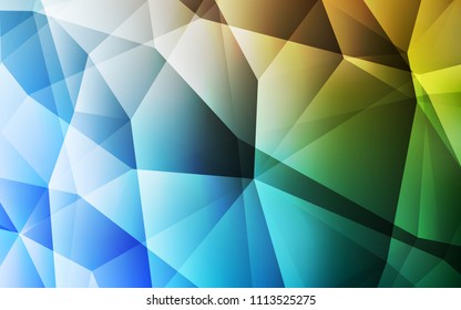 Light Blue, Green vector triangle mosaic template. A sample with polygonal shapes. Pattern for a brand book's backdrop.