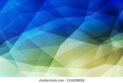Light Blue, Green vector triangle mosaic cover. A sample with polygonal shapes. Completely new template for your banner.