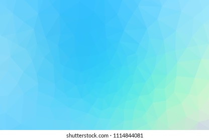 Light Blue, Green vector triangle mosaic cover. Colorful illustration in abstract style with triangles. New template for your brand book.