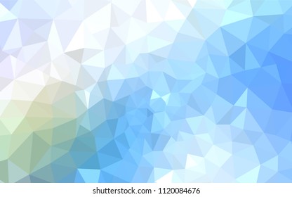 Light Blue, Green vector triangle mosaic template. A sample with polygonal shapes. New template for your brand book.