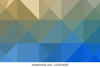 Light Blue, Green vector triangle mosaic texture. A completely new color illustration in a  polygonal style. Brand-new style for your business design.