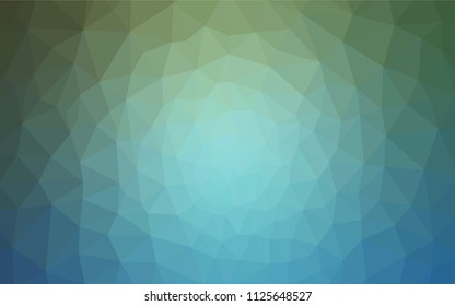 Light Blue, Green vector triangle mosaic template. Creative illustration in halftone style with triangles. New template for your brand book.