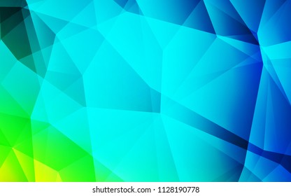 Light Blue, Green vector triangle mosaic cover. A sample with polygonal shapes. Brand new design for your business.