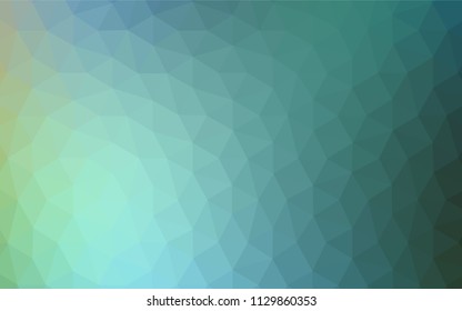 Light Blue, Green vector triangle mosaic texture. Shining polygonal illustration, which consist of triangles. Triangular pattern for your design.