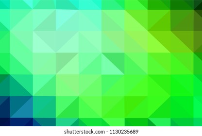 Light Blue, Green vector triangle mosaic template. Modern abstract illustration with triangles. Triangular pattern for your design.