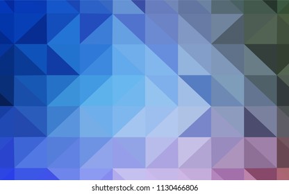 Light Blue, Green vector triangle mosaic cover. Triangular geometric sample with gradient.  New template for your brand book.