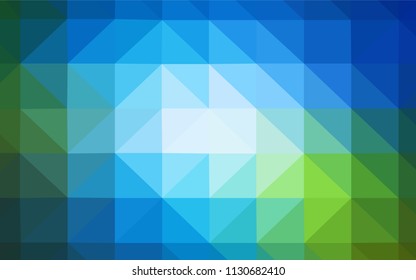 Light Blue, Green vector triangle mosaic texture. Colorful illustration in abstract style with triangles. Triangular pattern for your design.