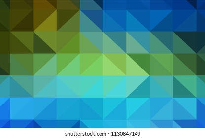 Light Blue, Green vector triangle mosaic template. Colorful illustration in abstract style with triangles. Textured pattern for your backgrounds.