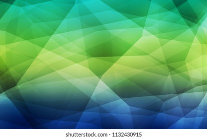 Light Blue, Green vector triangle mosaic cover. Modern abstract illustration with triangles. Brand new design for your business.