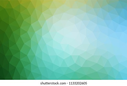 Light Blue, Green vector triangle mosaic texture. A completely new color illustration in a polygonal style. Template for cell phone's backgrounds.