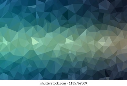 Light Blue, Green vector triangle mosaic texture. A sample with polygonal shapes. Brand new design for your business.