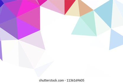 Light Blue, Green vector triangle mosaic template. Polygonal abstract illustration with gradient. Best triangular design for your business.