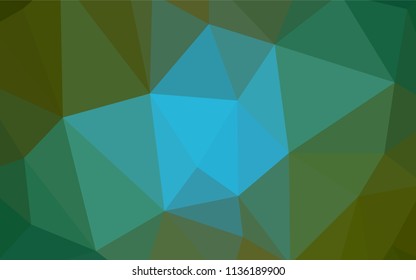 Light Blue, Green vector triangle mosaic template. Creative illustration in halftone style with triangles. Pattern for a brand book's backdrop.
